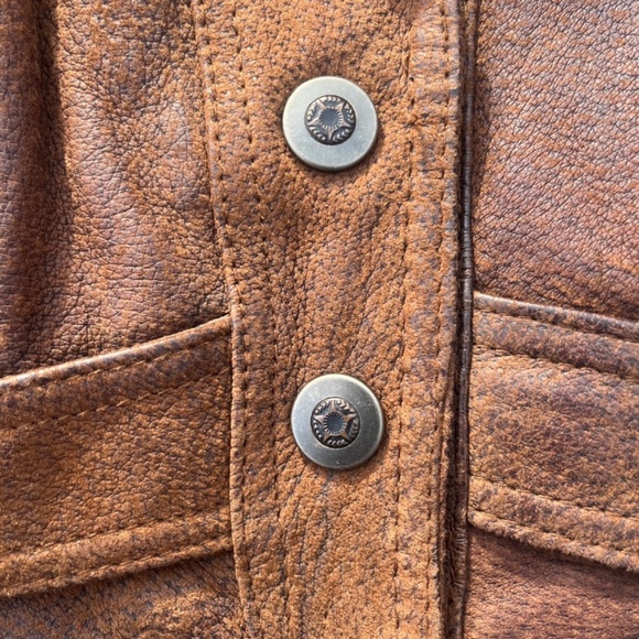 Vintage 80’s brown leather jacket sz Med - Picture 10 of 16